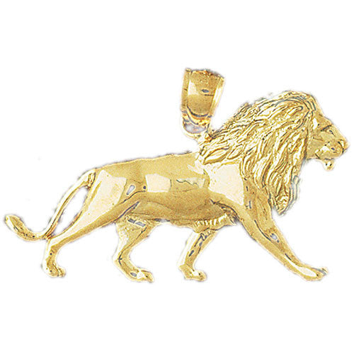14K GOLD ANIMAL CHARM - LION #1697