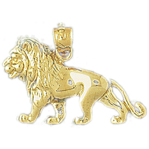 14K GOLD ANIMAL CHARM - LION #1698