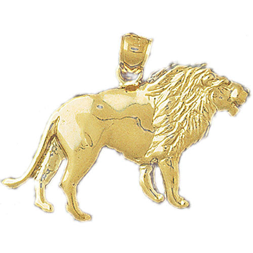 14K GOLD ANIMAL CHARM - LION #1700