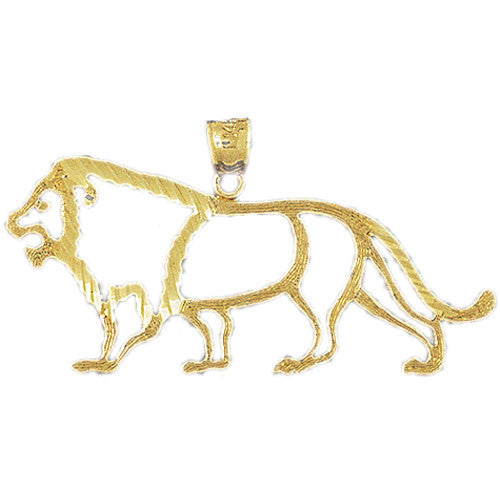 14K GOLD ANIMAL CHARM - LION #1701