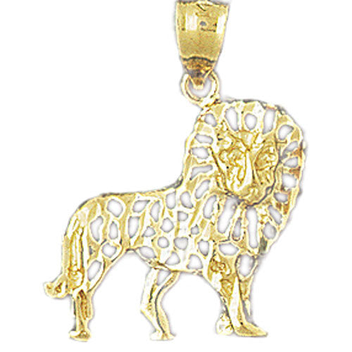 14K GOLD ANIMAL CHARM - LION #1702