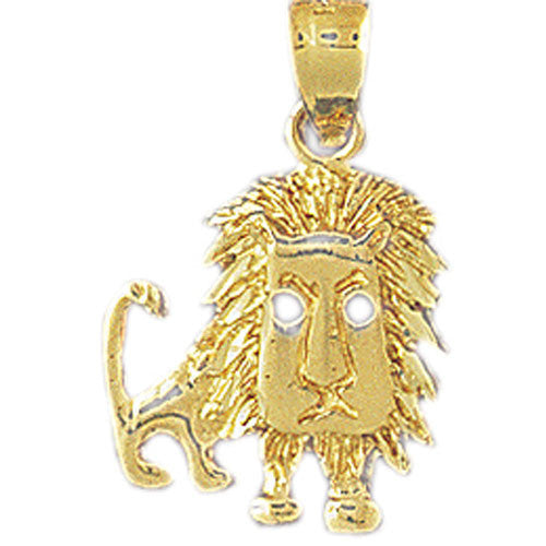 14K GOLD ANIMAL CHARM - LION #1703