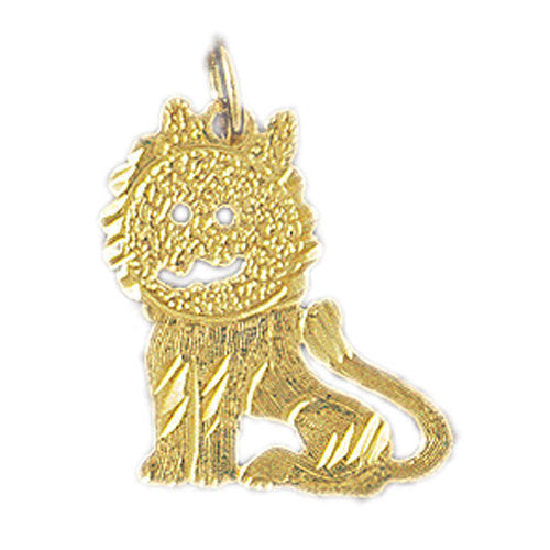 14K GOLD ANIMAL CHARM - LION #1706