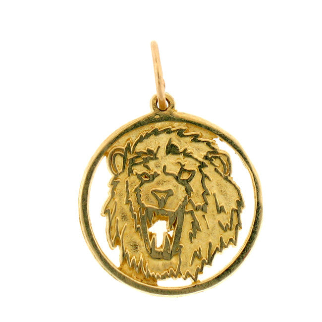 14K GOLD ANIMAL CHARM - LION #6350