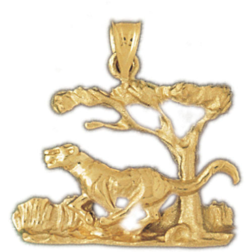 14K GOLD ANIMAL CHARM - PANTHER #1728