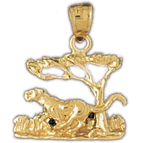 14K GOLD ANIMAL CHARM - PANTHER #1729