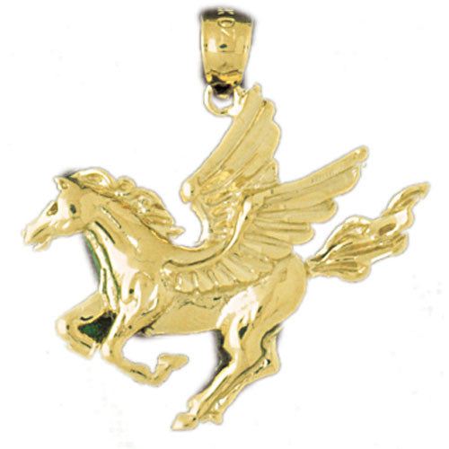 14K GOLD ANIMAL CHARM - PEGASUS #1865