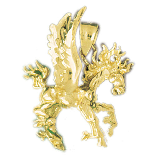 14K GOLD ANIMAL CHARM - PEGASUS #1868