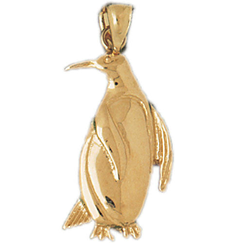 Penguin Outline Shaped Animal Pendant Necklace in Gold – DOTOLY