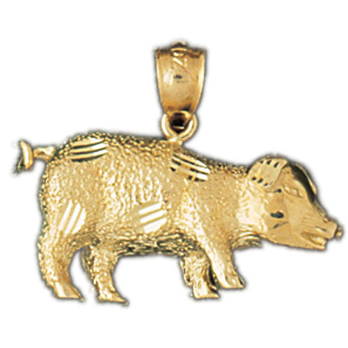 14K GOLD ANIMAL CHARM - PIG #2561