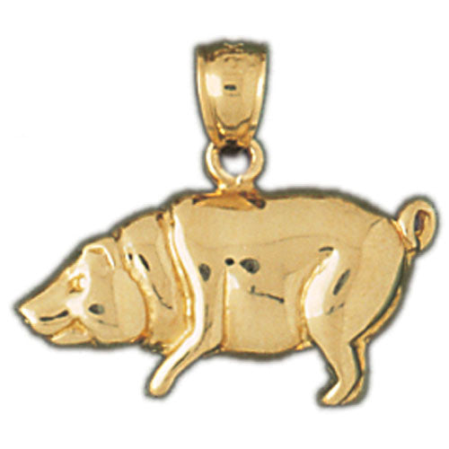14K GOLD ANIMAL CHARM - PIG #2569