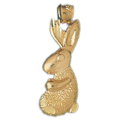 14K GOLD ANIMAL CHARM - RABBIT #2729