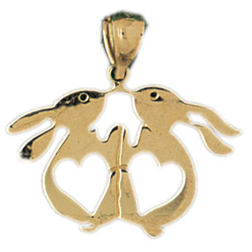 14K GOLD ANIMAL CHARM - RABBIT #2740