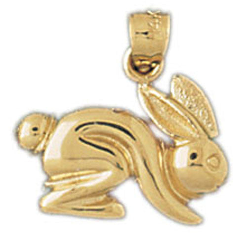 14K GOLD ANIMAL CHARM - RABBIT #2742