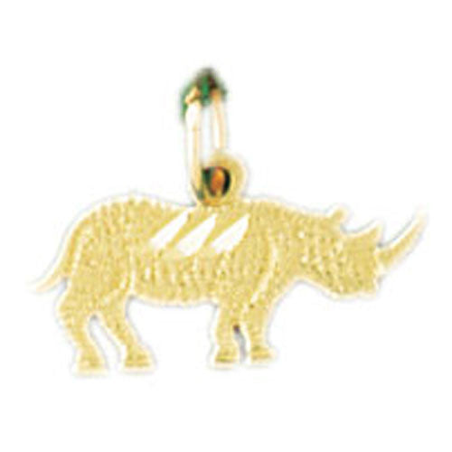 14K GOLD ANIMAL CHARM - RHINO #2599