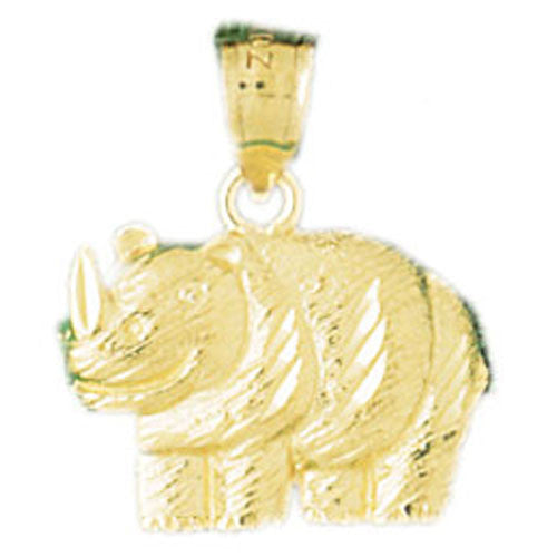 14K GOLD ANIMAL CHARM - RHINO #2601