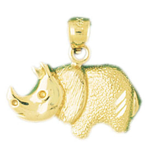 14K GOLD ANIMAL CHARM - RHINO #2604