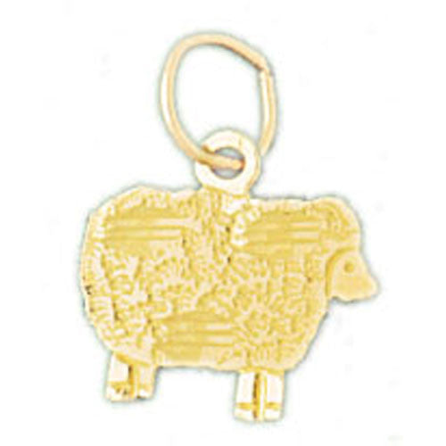 14K GOLD ANIMAL CHARM - SHEEP #2626