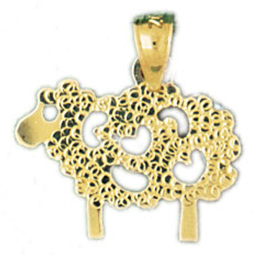 14K GOLD ANIMAL CHARM - SHEEP #2627