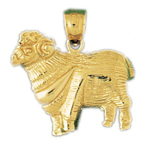 14K GOLD ANIMAL CHARM - SHEEP #2628
