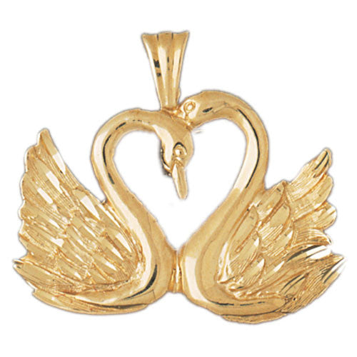 14K GOLD ANIMAL CHARM - SWAN #3000