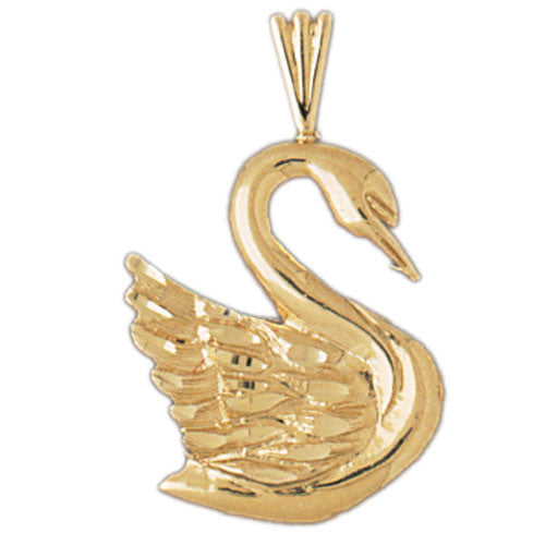 14K GOLD ANIMAL CHARM - SWAN #3001