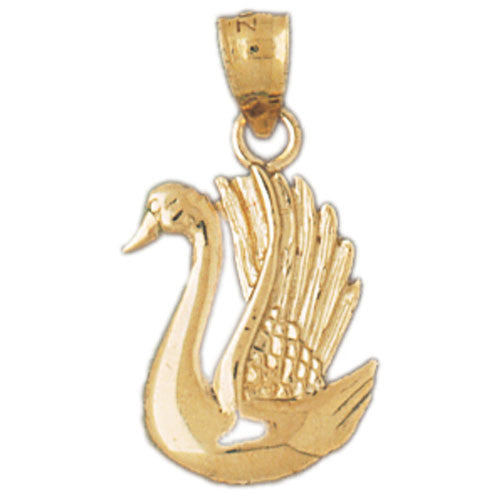 14K GOLD ANIMAL CHARM - SWAN #3004