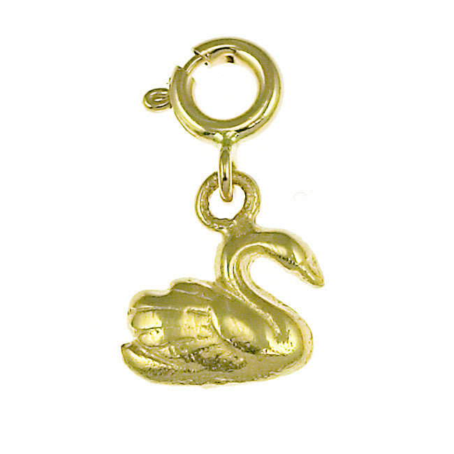 14K GOLD ANIMAL CHARM - SWAN #3010
