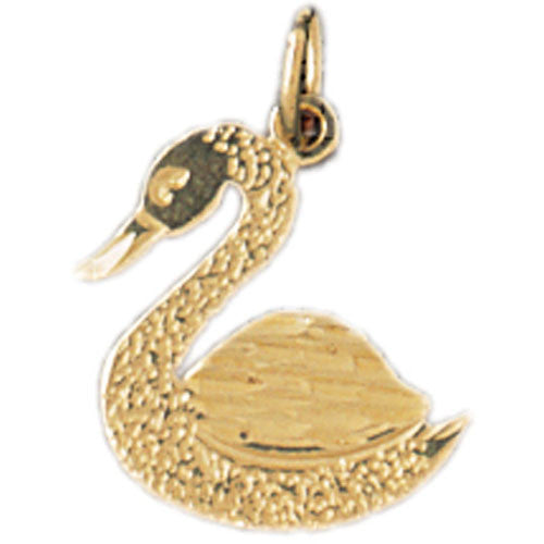 14K GOLD ANIMAL CHARM - SWAN #3011