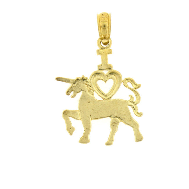 14K GOLD ANIMAL CHARM - UNICORN #1902