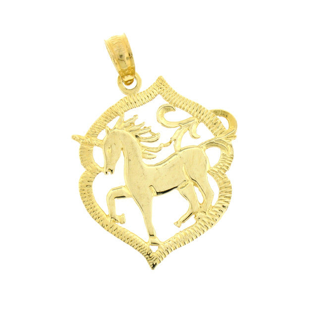 14K GOLD ANIMAL CHARM - UNICORN #1904