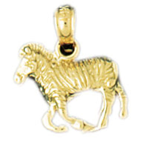 14K GOLD ANIMAL CHARM - ZEBRA #2584