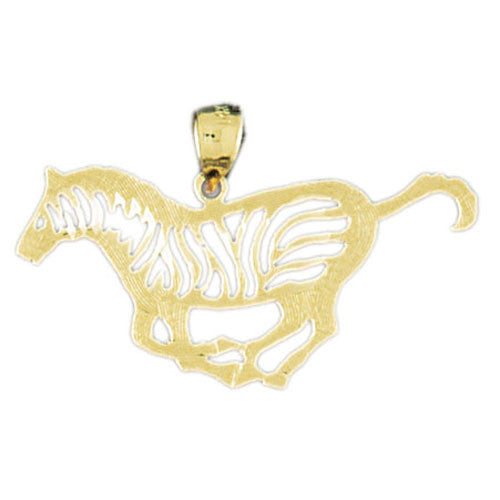 14K GOLD ANIMAL CHARM - ZEBRA #2586