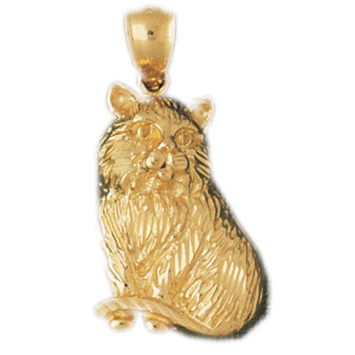 14K GOLD ANIMAL CHARM _ CAT #1912