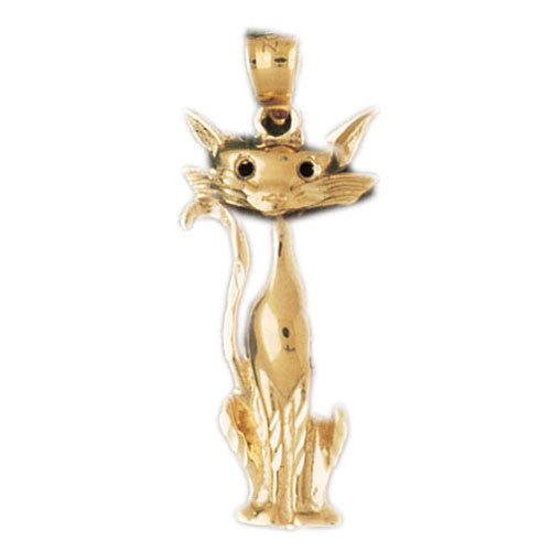 14K GOLD ANIMAL CHARM _ CAT #1915