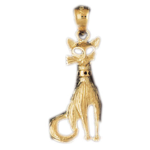 14K GOLD ANIMAL CHARM _ CAT #1916