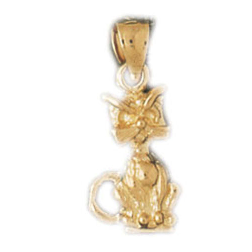 14K GOLD ANIMAL CHARM _ CAT #1918
