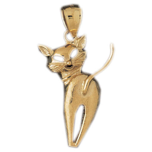 14K GOLD ANIMAL CHARM _ CAT #1920