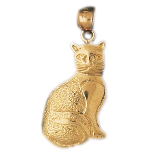 14K GOLD ANIMAL CHARM _ CAT #1921