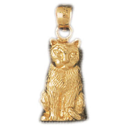 14K GOLD ANIMAL CHARM _ CAT #1930
