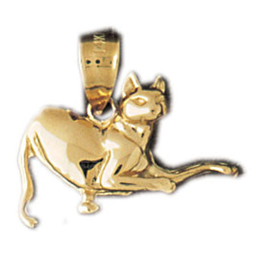 14K GOLD ANIMAL CHARM _ CAT #1937