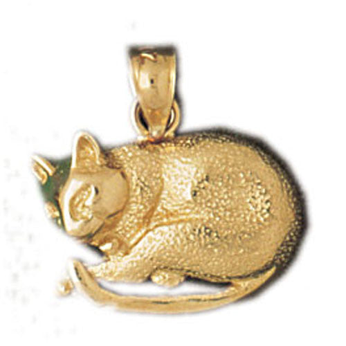 14K GOLD ANIMAL CHARM _ CAT #1942
