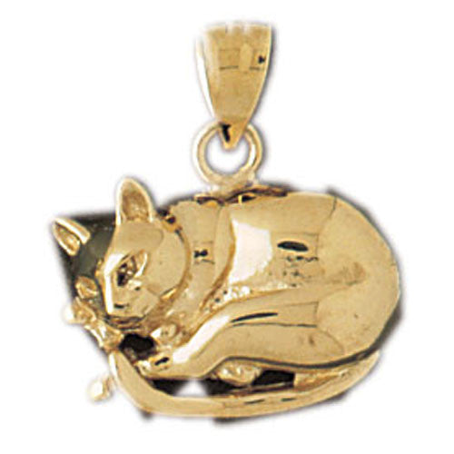 14K GOLD ANIMAL CHARM _ CAT #1945