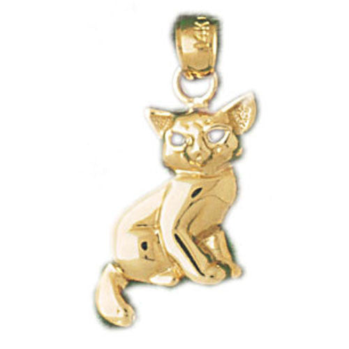 14K GOLD ANIMAL CHARM _ CAT #1951