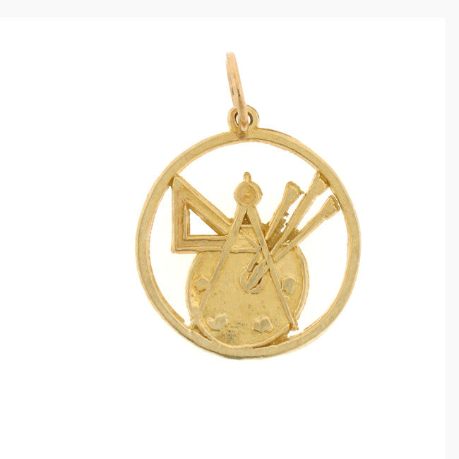14K GOLD ARTIST PALLET CHARM #6295