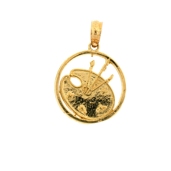 14K GOLD ARTIST PALLET CHARM #6296
