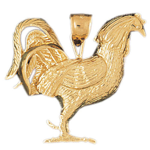 14K GOLD BIRD CHARM - COCK #2960
