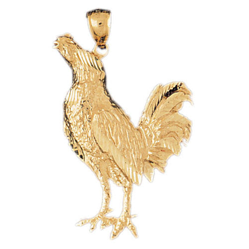 14K GOLD BIRD CHARM - COCK #2961