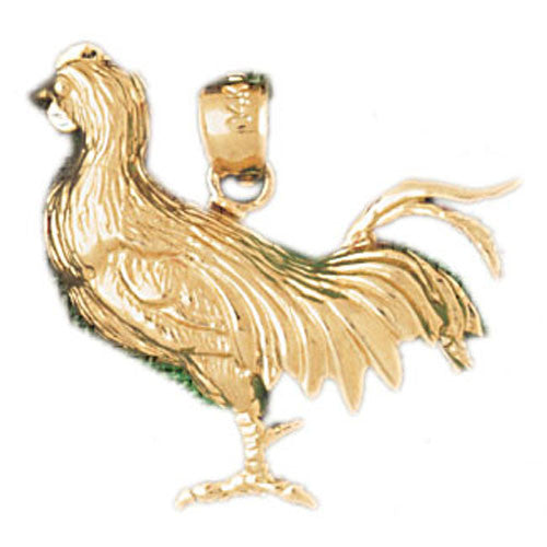 14K GOLD BIRD CHARM - COCK #2967