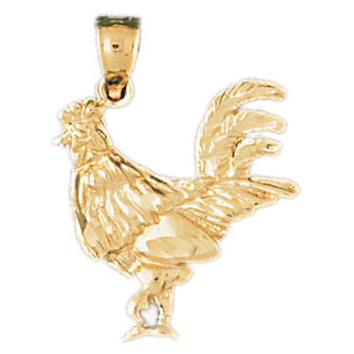 14K GOLD BIRD CHARM - COCK #2968